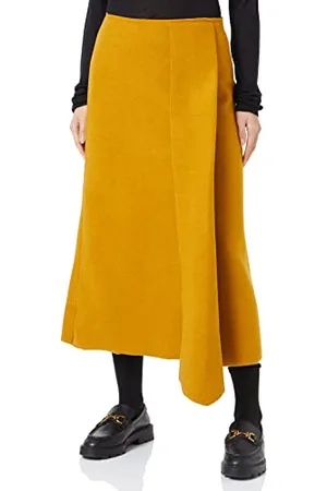 Sisley Womens 4KUPL00V Skirt, Yellow Ochre 9P8, 42