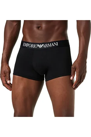Emporio Armani Męskie bokserki męskie Basic - Stretch Cotton Boxer szorty retro, czarne, XL EU, czarny, XL