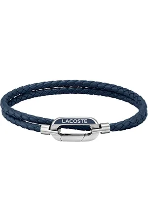Lacoste Męska skórzana bransoletka z kolekcji STARBOARD dostępna w kolorze niebieskim, zielonym i brązowym, Jeden rozmiar, Skóra, Bez kamieni szlachetnych