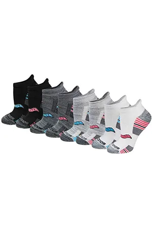 Saucony Damskie skarpety sportowe Rundry Performance Heel Tab Athletic Socks, dostępne w rozmiarach S-L (zestawy 8, 16, 24 par), Medium