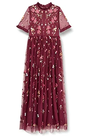 Frock and Frill Damska haftowana sukienka w kwiaty na specjalne okazje, , 12