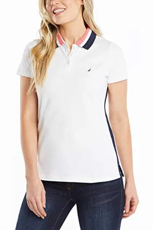 Nautica Damska koszulka polo Classic Fit Striped Collar Stretch Cotton Polo