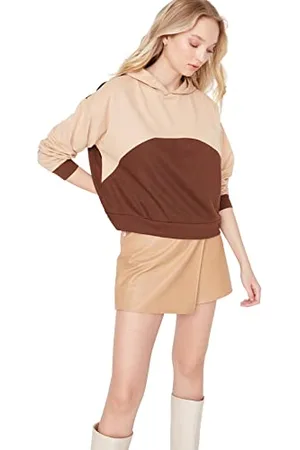 Trendyol Damska bluza z dzianiny z kapturem, , L