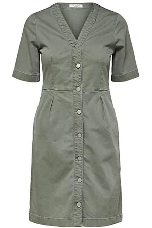SELECTED Sukienka damska Slflise Ss Deep L rozm. Denim Dress W Camp, , 36