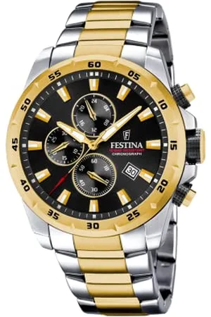 Festina Męski analogowy zegarek kwarcowy z bransoletką ze stali szlachetnej F20562/4