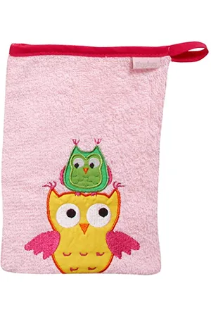 Playshoes 340089 rękawica do mycia sowa, 14 – różowy, 15x20 cm