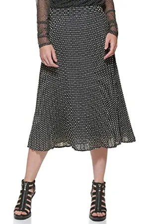 DKNY Damski strój narciarski z nadrukiem, czarny/kość słoniowa, S