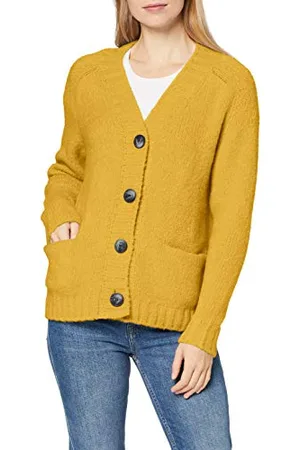 Herrlicher Damska kurtka z dzianiny Nathalie Wool Mix, Żółty 391, XS