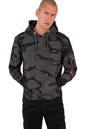Alpha Industries Back Print Hoody Camo Bluza z kapturem dla mężczyzn