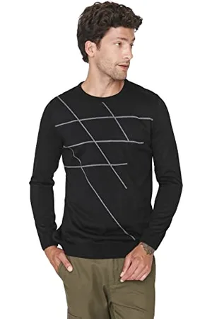 Trendyol Męska bluza z okrągłym dekoltem w paski, , L