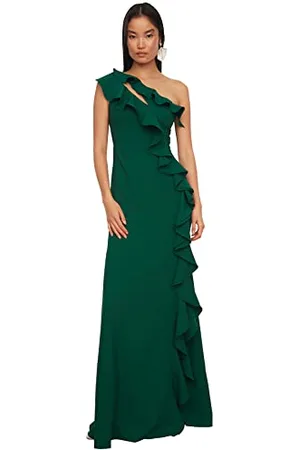 Trendyol Damska sukienka wieczorowa i sukienka na zakończenie formalna noc, zielona (Emerald Green), 36