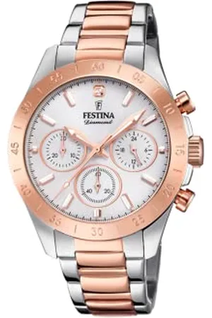 Festina Damski chronograf kwarcowy zegarek z bransoletką ze stali szlachetnej F20398/1