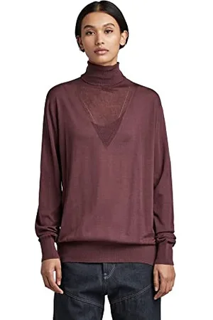 G-Star RAW Damski sweter Core Roll Neck Knit, , S