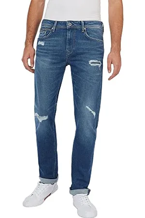 Pepe Jeans Hatch Regular Jeans Męskie, Niebieski (Denim-rg1), 30W / 34L