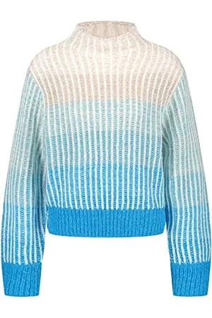 Taifun Damski sweter 272033-15407, niebieski (Electric Blue), 42