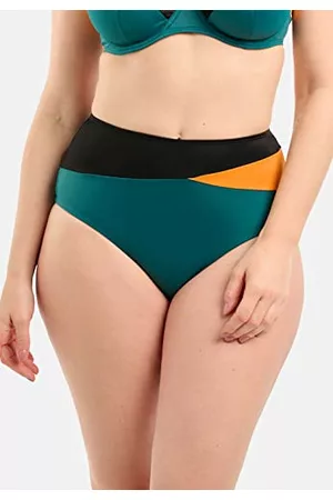 Sans Complexe Kobieta Bikini Wysoki Stan - Beyond The Beach Strój kąpielowy, wysoki stan, czarny zielony żółty, 50/52 damski, Czarno-żółty
