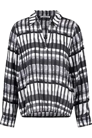 Gerry Weber Edition Damska bluzka 760054-66435, szara/ecru/biały, nadruk, 36