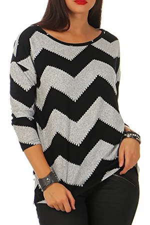 ONLY Kobiety Onlelcos 4/5 Aop Jrs Noos Bluzka, Czarny/Biały, XL