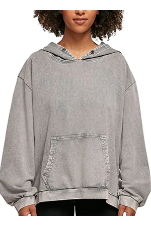 Build Your Brand Damska bluza z kapturem z acidem, oversize, damska bluza z kapturem i kieszenią typu kangur, rozmiary XS-5XL, , M