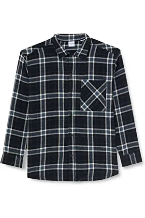JACK & JONES JACK&JONES PLUS Męska koszulka JORDENNIS Check Becks Relax PLS, granatowa, 6XL