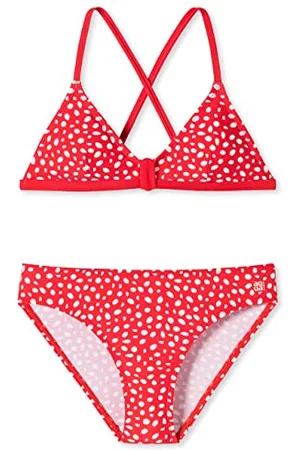 Schiesser Dziewczęcy Zestaw Bikini Bustier, Czerwone Kropki, 152, Czerwone Kropki, 152 Cm