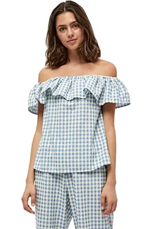 Minus Damski top Valika, 9416c Sorbet cytrynowy w kratkę, 38