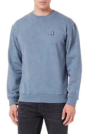 Garcia Bluza męska U21265_Men`s Sweat Sweat, niebieska , XXL