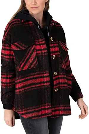 Timezone Damska koszulka Check Heavy Overshirt, , S