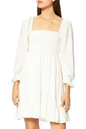 NA-KD Damska sukienka w stylu smocked klatka piersiowa mini sukienka swobodna, , 42