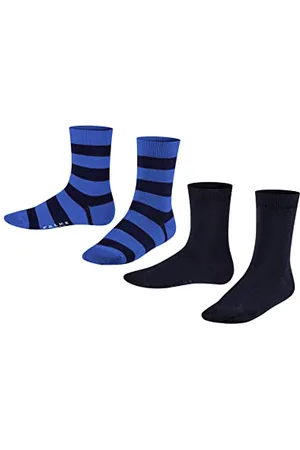 Falke Uniseks - dzieci Skarpety Happy Stripe Multipack K So Bawełna z wzorem 2 Pak, , 31-34