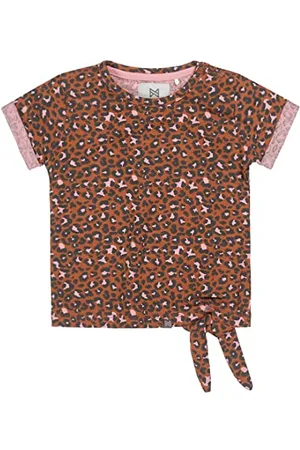 Koko Dziewczęca T-Camel with Bow Panther Print Shirt, , 12 Miesiące