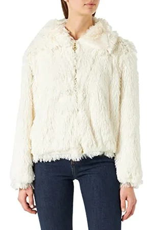 KENDALL + KYLIE KENDALL & KYLIE K&K W Fuzzy Bluza z kapturem KKW3716101, Off-White, XL, Złamana biel, Kobieta