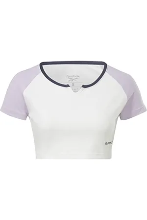 Reebok Damska koszulka Identity Crop, biała, XL, , L