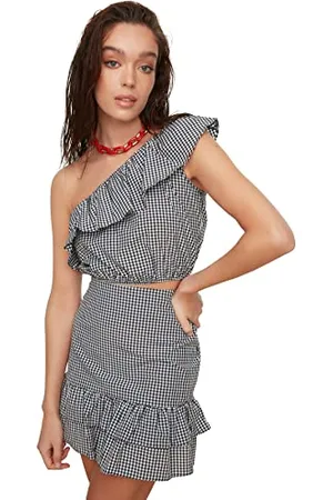 Trendyol Damski zestaw narciarski Ginghamber Bottom Top Team Skirt, , 42