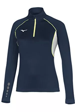Mizuno Kobieta Swetry Luksusowe - Premium JPN Warmer Top (W) Sweter, Granatowy/Biały (Granatowy/Biały), XS Kobiety, Granatowy / Biały (Navy / Biały), XS