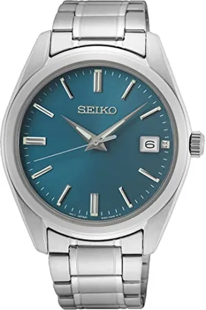 Seiko Męski analogowy zegarek kwarcowy z bransoletką ze stali nierdzewnej SUR525P1, , Classic