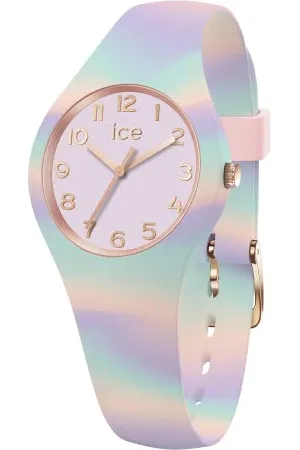 Ice-Watch ICE tie and dye Sweet lilac - Damski wielokolorowy zegarek z plastikowym paskiem - 021010 (Extra small)