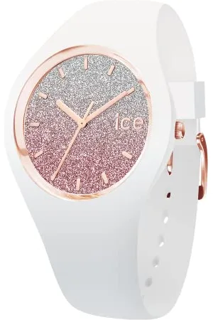 Ice-Watch ICE lo White pink - Damski zegarek z silikonowym paskiem - 013427 (Small)