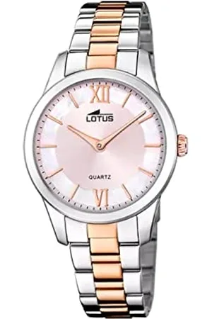 Lotus Damski zegarek na rękę ze stali nierdzewnej w kolorze srebrno-różowego złota 34 mm, wodoszczelność: 5 bar, 18891/1