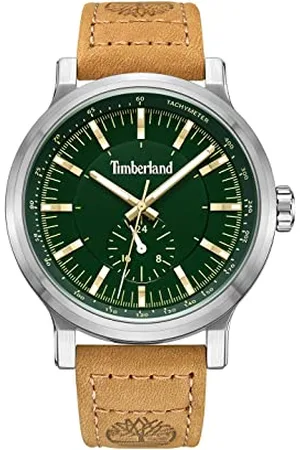 Timberland Męski analogowy zegarek kwarcowy ze skórzanym paskiem TDWGF2231002, , Nowoczesny