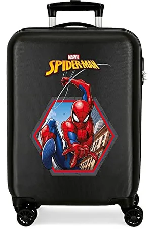 Marvel Spiderman Geo czarna walizka kabinowa, 38 x 55 x 20 cm, sztywny ABS, zamek szyfrowy, 34 l, 2,6 kg, 4 podwójne kółka, bagaż podręczny, , 38x55x20, Moda dziecięca