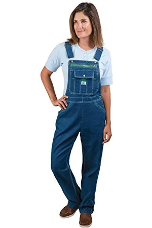 Liberty Damskie jeansowe ogrodniczki na szelkach, Stonewashed indygo niebieski, S