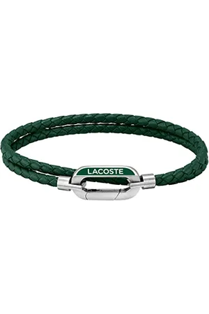 Lacoste Męska skórzana bransoletka z kolekcji STARBOARD dostępna w kolorze niebieskim, zielonym i brązowym, Jeden rozmiar, Skóra, Bez kamieni szlachetnych