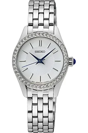 Seiko Damski analogowy zegarek kwarcowy z bransoletką ze stali szlachetnej SUR539P1