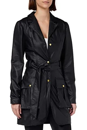 KENDALL + KYLIE KENDALL & KYLIE K&K W VGN Leather TIE Blazer KKW3711004, , L Kobiety