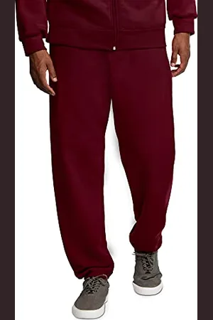 Fruit Of The Loom Spodnie dresowe Eversoft z kieszeniami i elastycznymi nogawkami, luźny krój, odprowadzające wilgoć, oddychające, Kasztanowy, 3XL