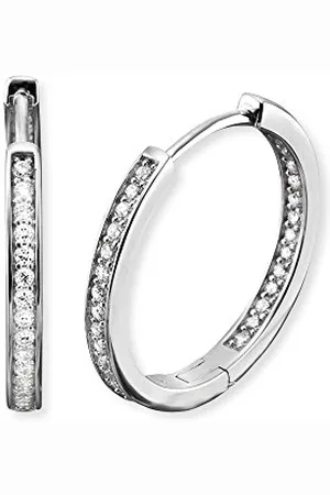 Engelsrufer Lisa Creole für Damen 925er-Sterlingsilber Weiße Zirkonia Größe 24 mm