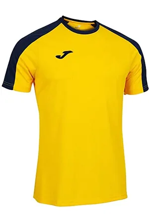 Joma Męski T-shirt z krótkim rękawem, Eco Championship T-Shirt, żółty granatowy, XXS