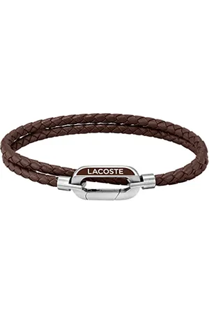 Lacoste Męska skórzana bransoletka z kolekcji STARBOARD dostępna w kolorze niebieskim, zielonym i brązowym, Jeden rozmiar, Skóra, Bez kamieni szlachetnych