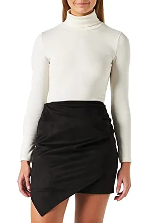 KENDALL + KYLIE KENDALL & KYLIE Damska spódnica K&k W Suede Uneven Kkw3715006, czarna, L